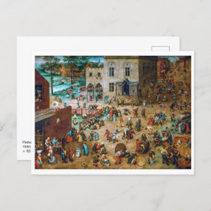 Cartão Postal Jogos Infantis Pieter Bruegel, o Velho