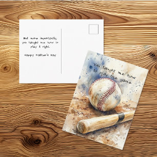 Cartão Postal Jogue o Jogo de Beisebol no Dia dos Pais