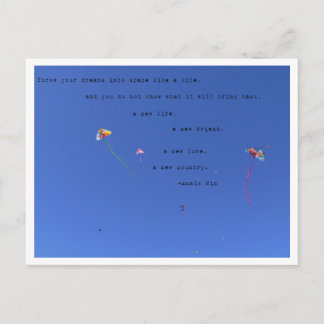 Cartão Postal Jogue seus sonhos no cartão-postal espacial