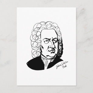 Cartão Postal Johann Sebastian Bach