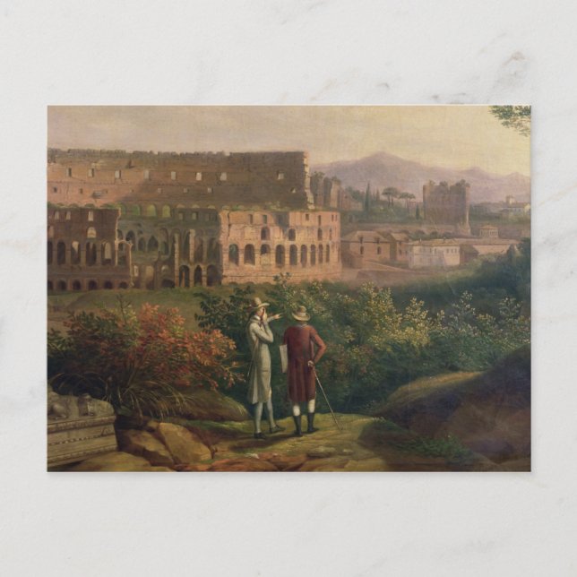 Cartão Postal Johann Wolfgang von Goethe visitando (Frente)