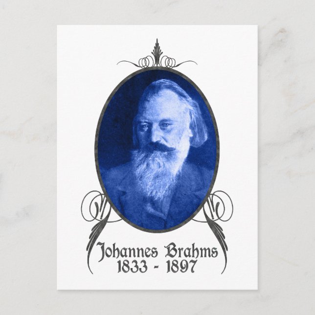 Cartão Postal Johannes Brahms (Frente)
