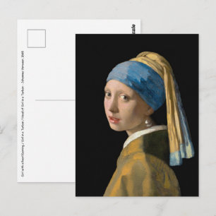 Cartão Postal Johannes Vermeer - Menina com um Brinco de Pérola