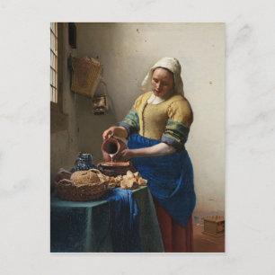 Cartão Postal Johannes Vermeer - O Cartão-postal da Milkmaid