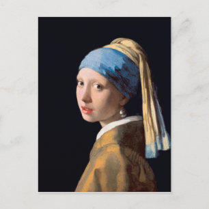 Cartão Postal JOHANNES VERMEER - Rapariga com brinco de pérola 1