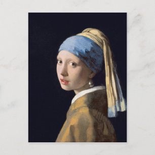 Cartão Postal Johannes Vermeer - Rapariga com um Ouriço de Pér