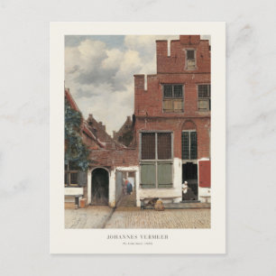 Cartão Postal Johannes Vermeer The Little Street Architectural