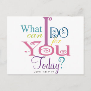 Cartão Postal John 13:1-17 Discípulos de Lava Vista de Escritur