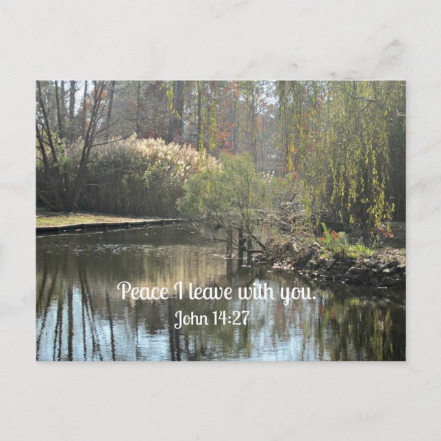 Cartão Postal John 14:27 Paz que vou com você. (Frente)