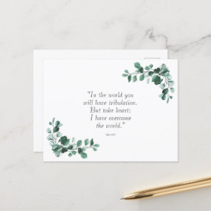 Cartão Postal John 16:33 Versos da Bíblia para encorajá-lo
