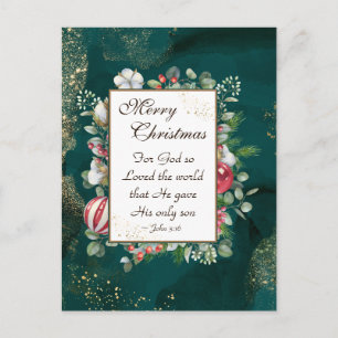 Cartão Postal John.3:16 Deus tão Amado do Mundo, Natal