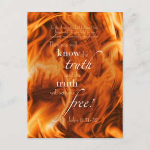 Cartão Postal John 8:31-32