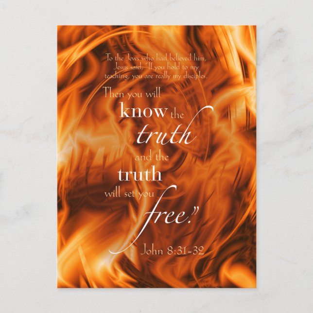 Cartão Postal John 8:31-32 (Frente)