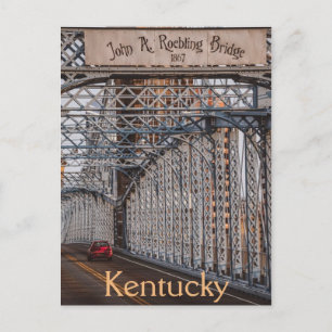 Cartão Postal John A. Roebling Suspensão Bridge Kentucky EUA