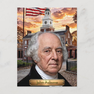 Cartão Postal John Adams: 2º Presidente dos Estados Unidos