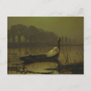 Cartão Postal John Atkinson Grimshaw - A Senhora de Shalott