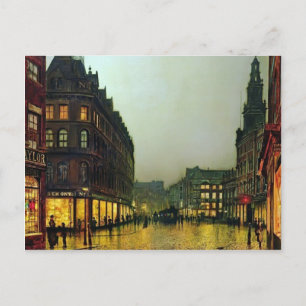 Cartão Postal John Atkinson Grimshaw - Boar Lane, Leeds