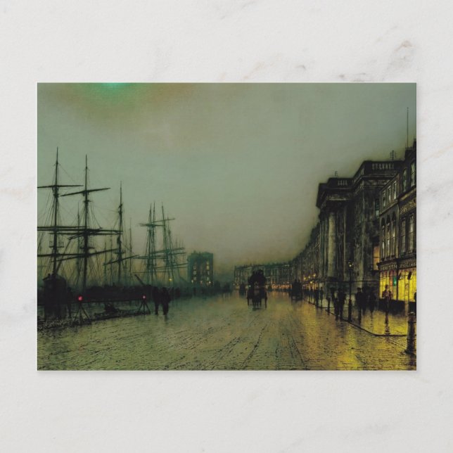 Cartão Postal John Atkinson Grimshaw - Canny Glasgow (Frente)