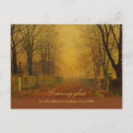 Cartão Postal John Atkinson Grimshaw Evening brilha CC0869