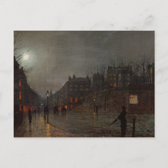 Cartão Postal John Atkinson Grimshaw | Ir para casa em Dusk, 188 (Frente)