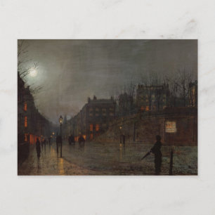 Cartão Postal John Atkinson Grimshaw   Ir para casa em Dusk, 188