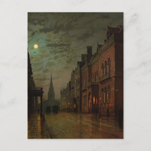 Cartão Postal John Atkinson Grimshaw- Park Row, Leeds