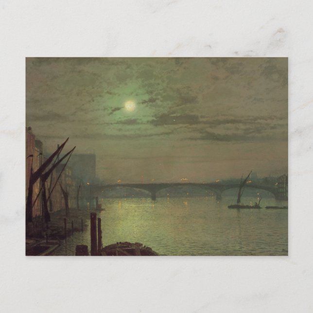 Cartão Postal John Atkinson Grimshaw | Ponte Southwark, 1882 (o) (Frente)
