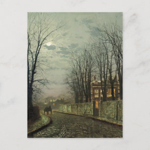 Cartão Postal John Atkinson Grimshaw - Uma Lua Wintry