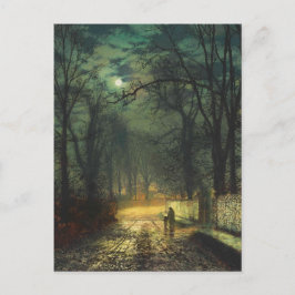 Cartão Postal John Atkinson Grimshaw Uma via lua 1874