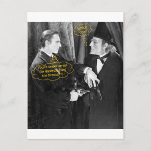 Cartão Postal John Barrymore e Gustav von Seyffertitz Sherlock