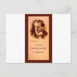 Cartão Postal John Barrymore Em Hamlet Broadway 1922