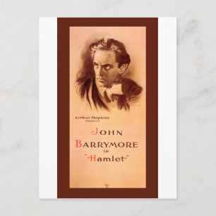 Cartão Postal John Barrymore Em Hamlet Broadway 1922