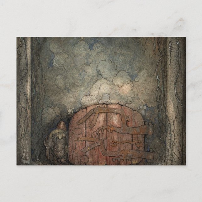 Cartão Postal John Bauer - Bergaporten (Frente)