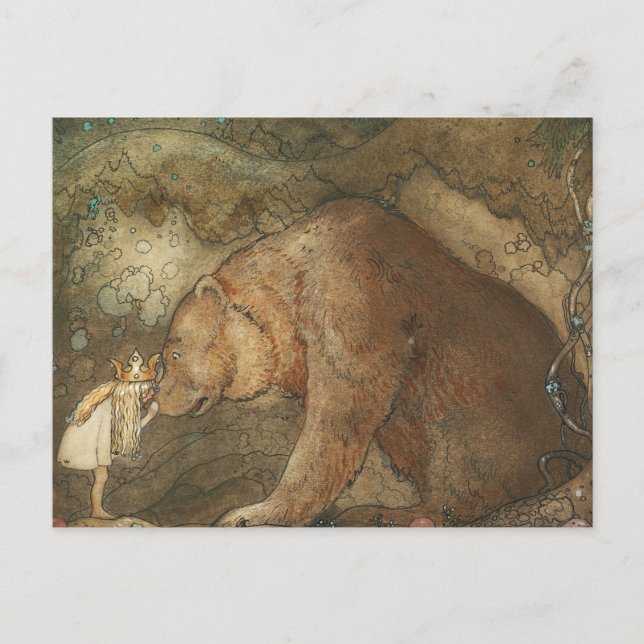 Cartão Postal John Bauer - Pobre Basse Pequeno (Frente)