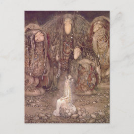 Cartão Postal John Bauer Princess e Troll Vintage Art