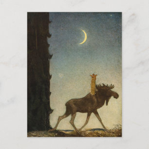 Cartão Postal John Bauer - Tavstarr em Skutt