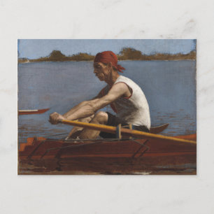 Cartão Postal John Biglin num Solteiro Scull