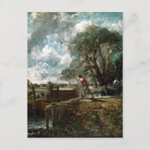 Cartão Postal John Constable A Boat Passando uma trava