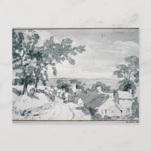 Cartão Postal John Constable   A Entrada da Aldeia de Ed