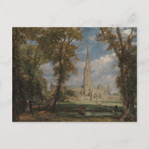 Cartão Postal John Constable Catedral de Salisbury do Bish