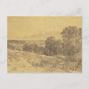 Cartão Postal John Constable Desenho para a entrada de pintura
