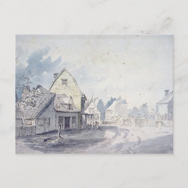 Cartão Postal John Constable | East Bergholt Street, East Bergho (Frente)