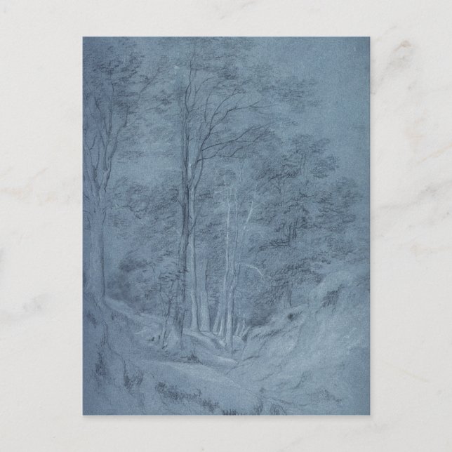 Cartão Postal John Constable | Estudo das cinzas e outras árvore (Frente)