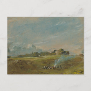Cartão Postal John Constable - Hampstead Heath, com um Bonfire