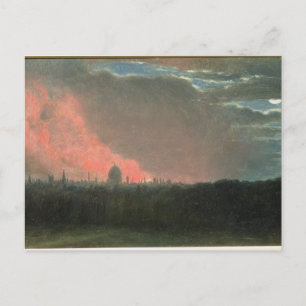 Cartão Postal John Constable Incêndio em Londres visto em Hamp