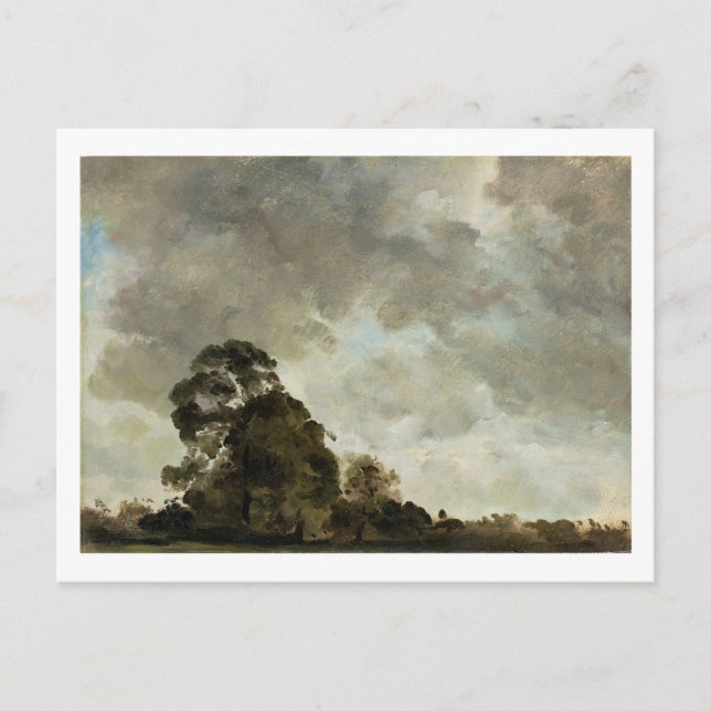 Cartão Postal John Constable | Paisagem em Hampstead, Tree e (Frente)