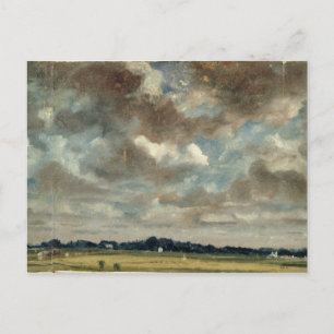 Cartão Postal John Constable Paisagem extensiva com Clo Cinza