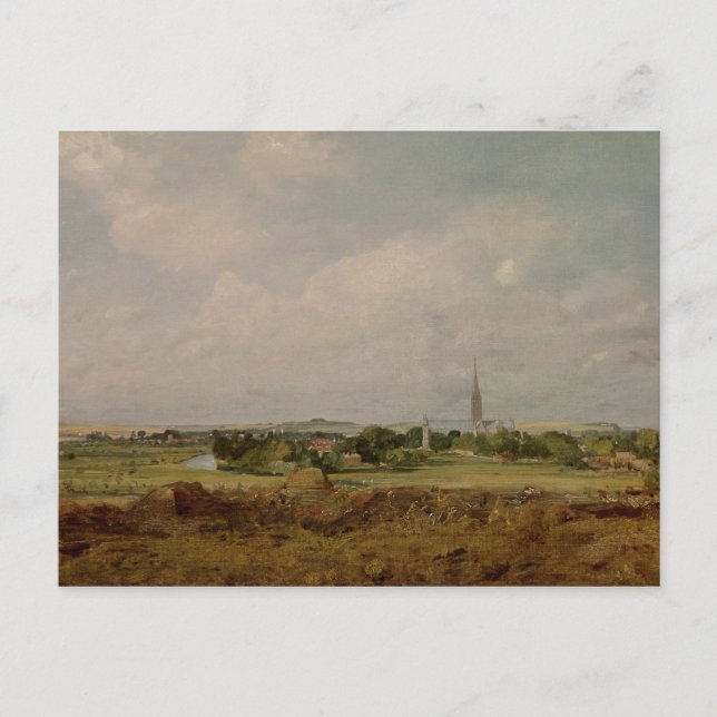 Cartão Postal John Constable | Vista de Salisbury (Frente)