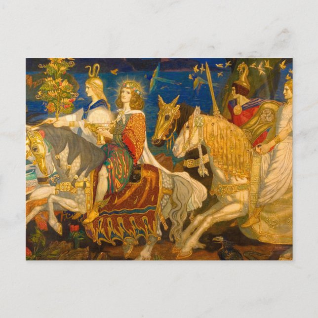 Cartão Postal John Duncan - Cavaleiros De Sidhe (Frente)