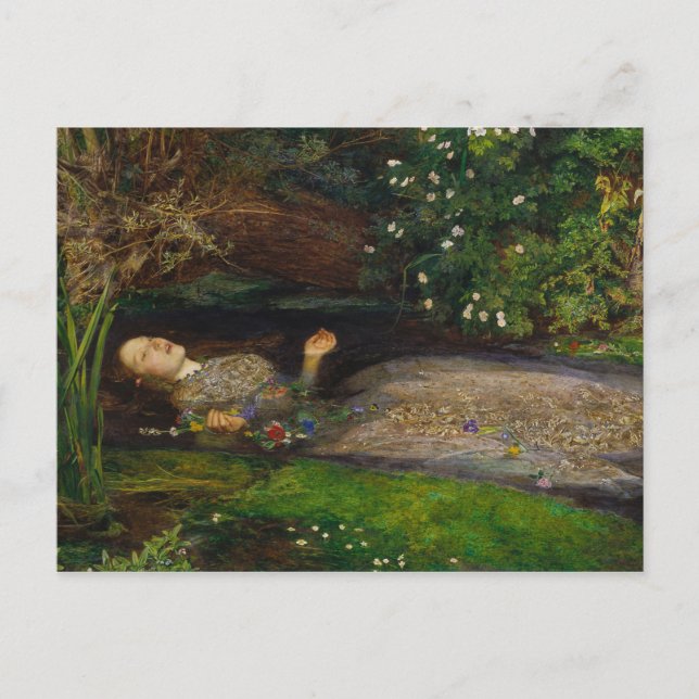 Cartão Postal John Everett Millais - Ofélia (Frente)